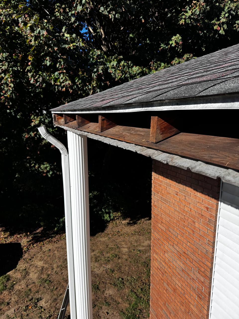 Fascia repair in progress